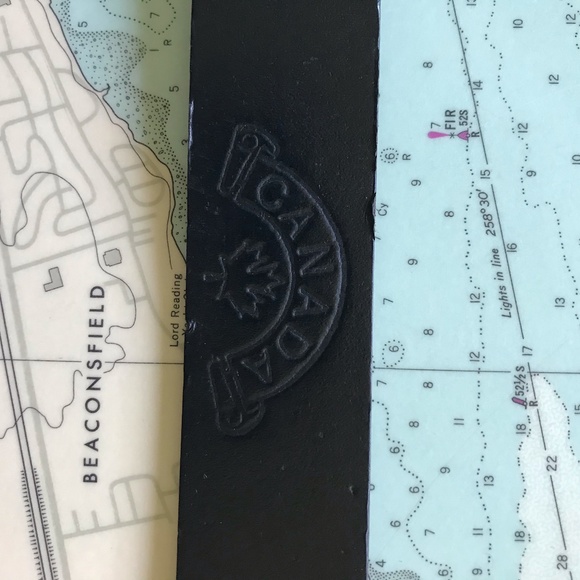 Vintage Black Leather Canada Belt - Picture 5 of 10